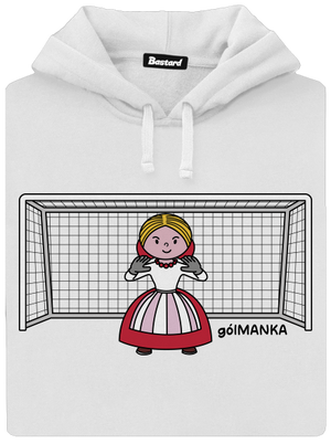 Gólmanka dámská mikina klokanka White
