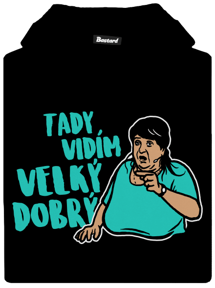 Velký dobrý dětská mikina klokanka Black