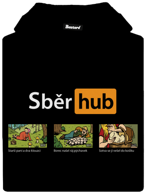 Sběr hub dámská mikina klokanka Black