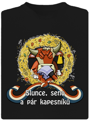 Slunce, seno a pár kapesníků pánské sportovní tričko Black