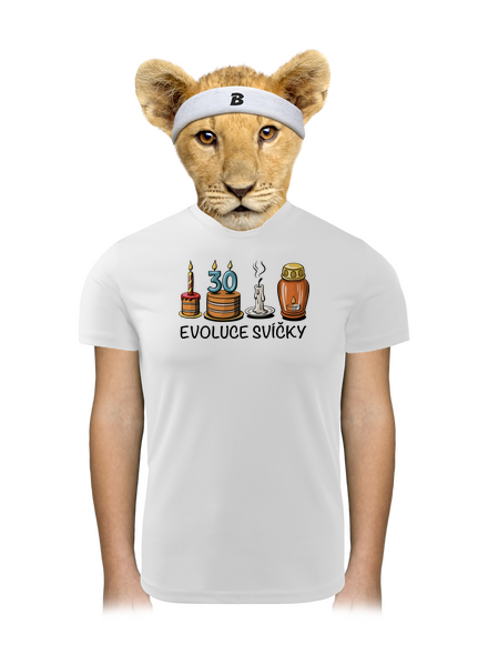 Evoluce svíčky dětské sportovní tričko White