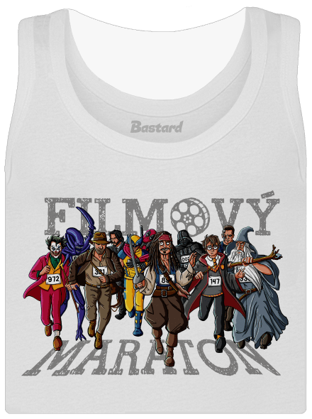 Filmový maraton dámské tílko klasické White