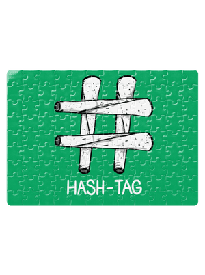 Hash tag puzzle White