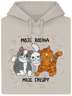 Moje rodina unisex mikina premium Pastel Macchiato