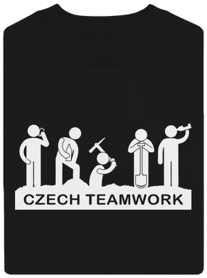 Czech Teamwork unisex mikina bez kapuce Black