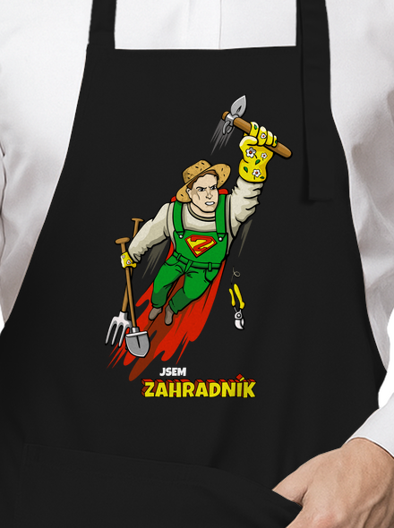 Zahradník zástěra Black