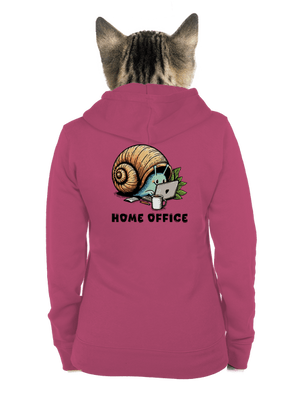 Šnekův home office dámská mikina na zip Magenta