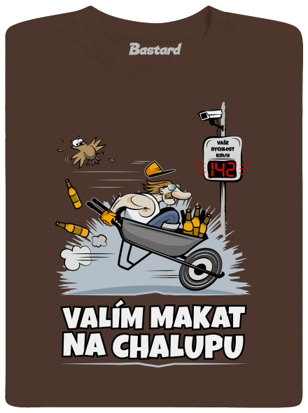 Valím na chalupu pánské tričko Brown