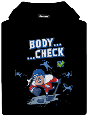 Body check dětská mikina klokanka Black