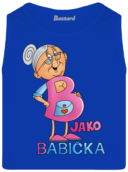 B jako babička pánské tílko Royal Blue