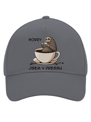 V pressu kšiltovka baseballka Graphite grey