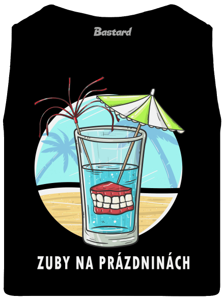 Zuby na prázdninách pánské tílko Black
