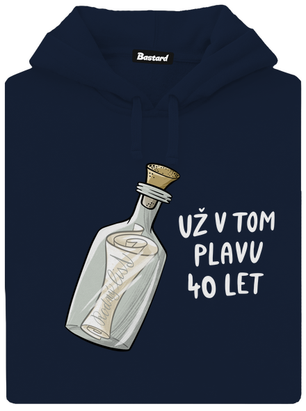 Už v tom plavu pánská mikina klokanka Navy