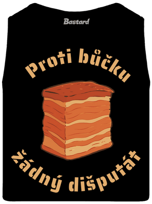 Proti bůčku žádný dišputát pánské tílko Black