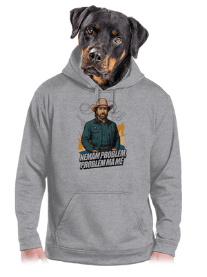 B19: Chuck Norris z Walker, Texas Ranger pánská mikina klokanka Light Melange