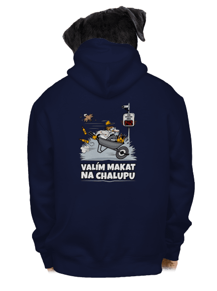 Valím na chalupu pánská mikina na zip Navy