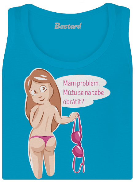 Můžu se obrátit? dámské tílko klasické Blue Atol
