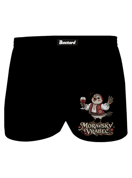 Moravský vrabec pánské trenky Black
