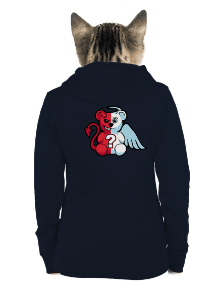 Anděl vs. ďábel dámská mikina na zip Navy Mal