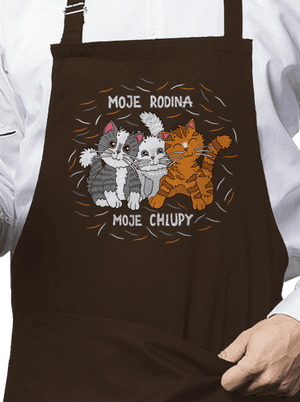 Moje rodina zástěra Chocolate Sol