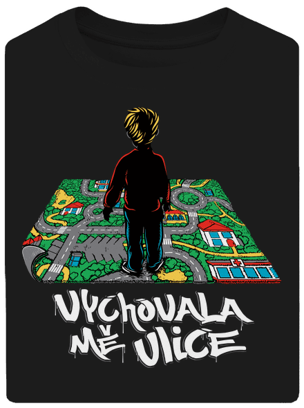 Vychovala mě ulice unisex tričko oversized Black