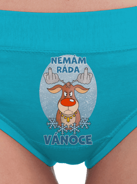 Nemám rád Vánoce dámské kalhotky Turquoise