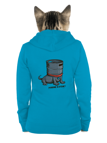 Štěně dámská mikina na zip Blue Atol