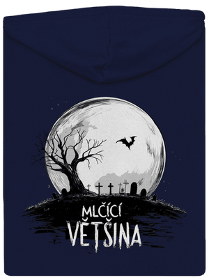 Mlčící většina pánská mikina na zip Navy