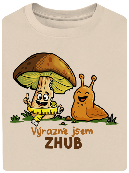 Jsem zhub unisex tričko oversized Almond