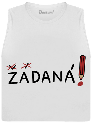 Zadaný a zadaná dámské tílko volné White