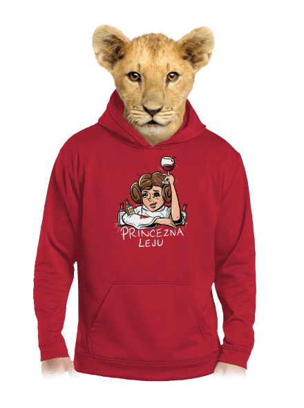 Princezna Leju dětská mikina klokanka Fire Red