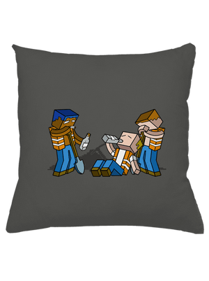 Real Minecraft polštář Gray Pol