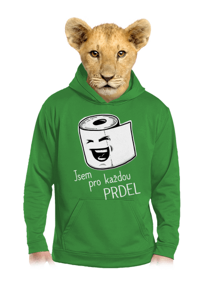 Prdel dětská mikina klokanka Kelly Green AWD