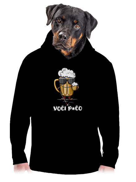 Voči p*čo pánská mikina klokanka Black