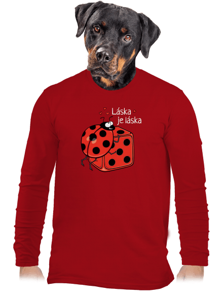 Láska je láska pánské dlouhý rukáv Red