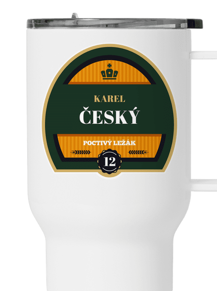 Pivní etiketa termohrnek White