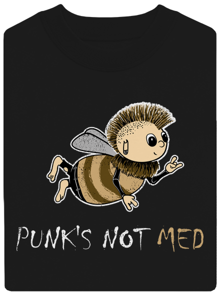 Punks Not Med unisex mikina bez kapuce Black