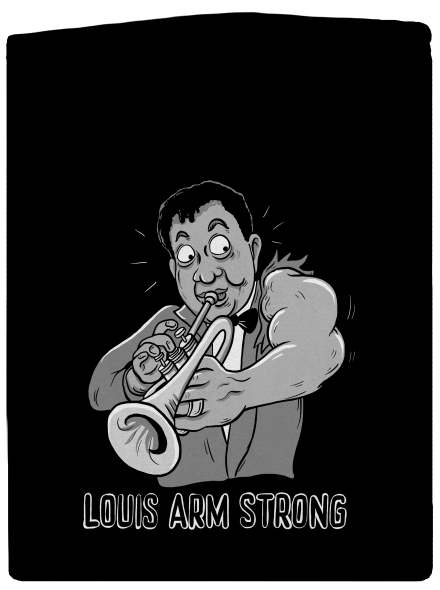 Louis Armstrong dámská mikina na zip Black
