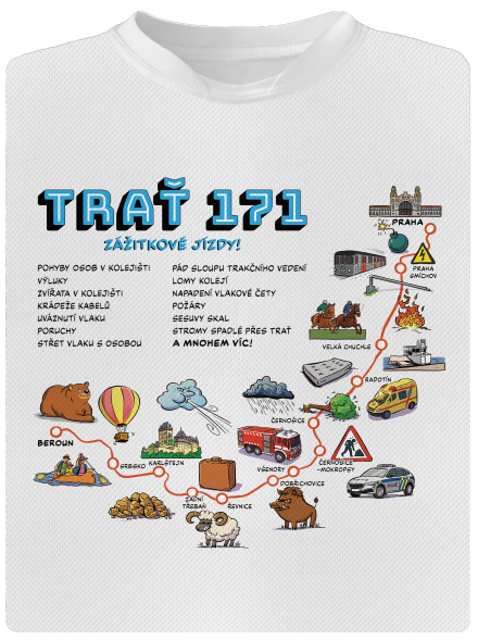 Trať 171 pánské sportovní tričko White