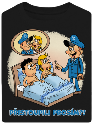 Přistoupili unisex tričko oversized Black