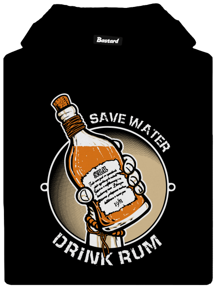 Save Water dámská mikina klokanka Black