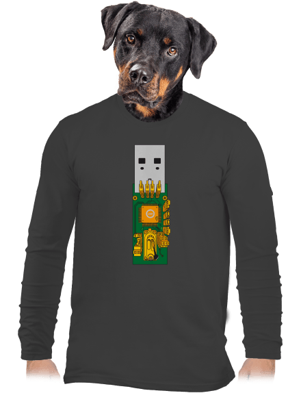 USB city pánské dlouhý rukáv Dark Grey