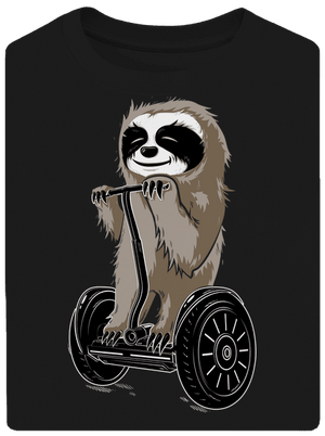 Lenochod unisex tričko oversized Black