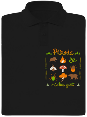 Příroda mě chce zabít pánská polokošile Black