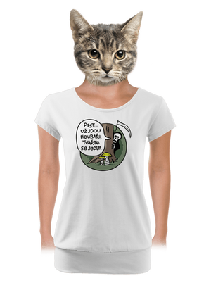 Muchomůrky zelené dámské tričko s lemem White