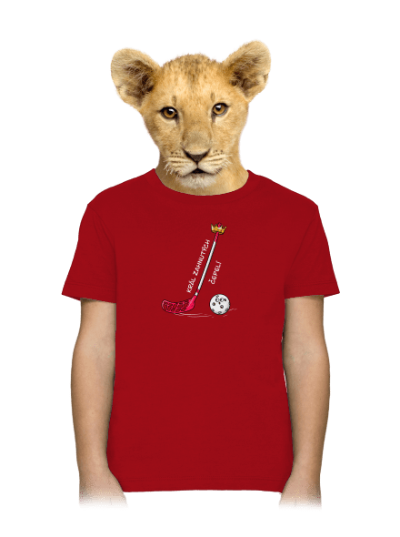 Král zahnutých čepelí - florbal dětské tričko Red