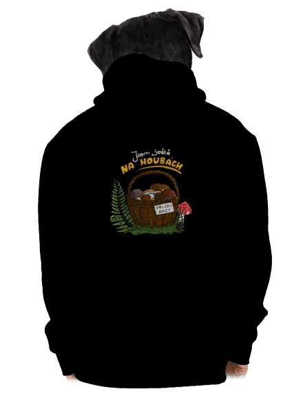 Na houbách pánská mikina na zip Black