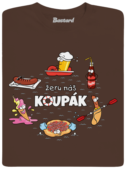 Český koupák pánské tričko Brown