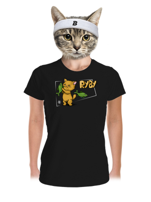 Kočičí horoskop: Ryby dámské sportovní tričko Black