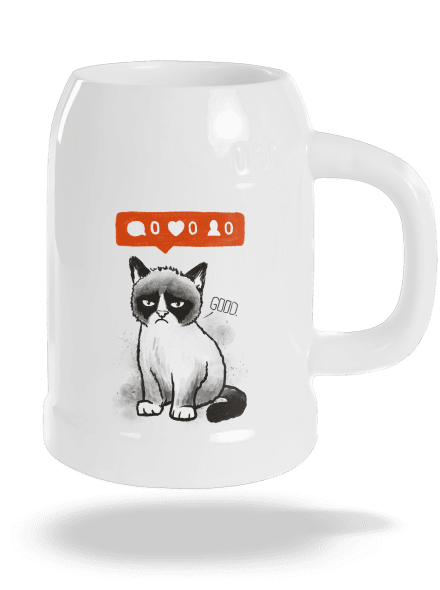 Grumpy půllitr White